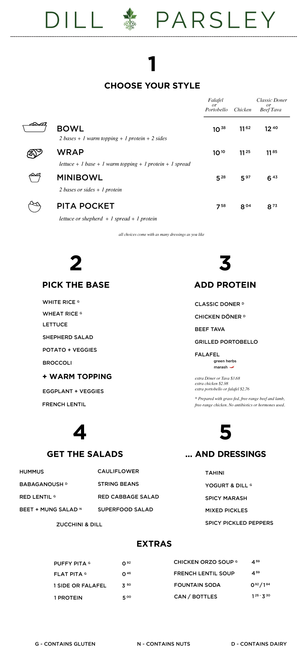 Dill and Parsley natural Mediterranean kitchen New York City